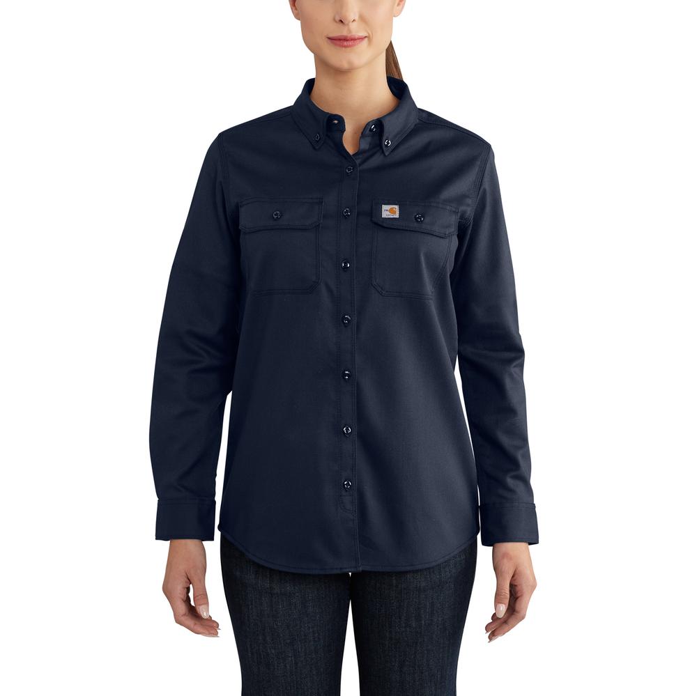 102459 - Carhartt Women's Flame Resistant Relaxed Fit Rugged Flex Twill Shirt (Stocked In USA)