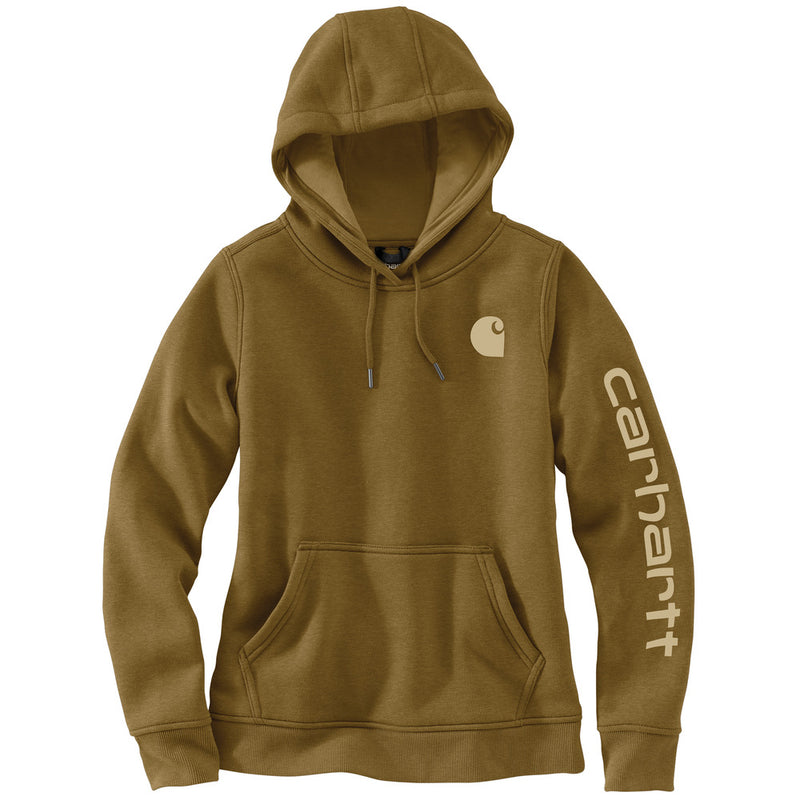 102791 Carhartt Women's Relaxed Fit Midweight Logo Sleeve Graphic Sweatshirt (CLEARANCE)