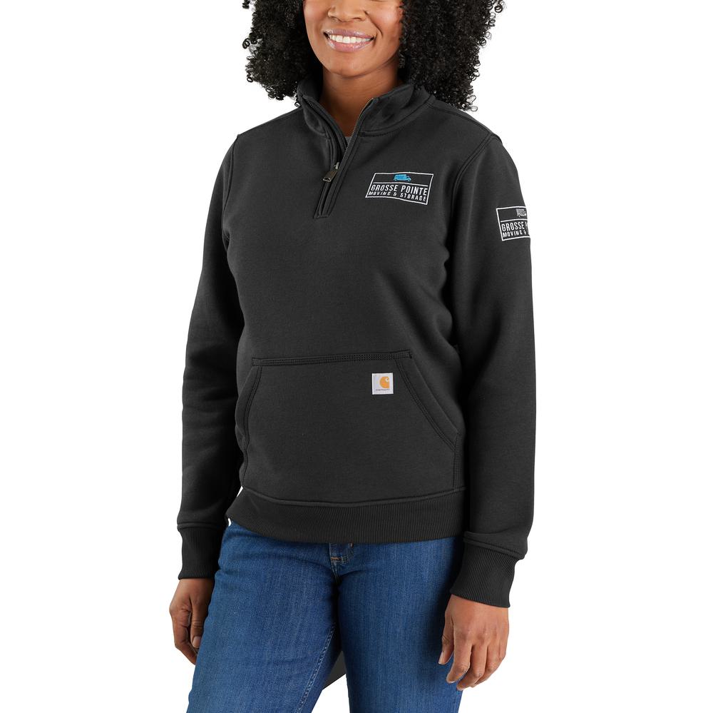 105295 - Carhartt Relaxed Fit Midweight 1/4 Zip Mock Neck Sweatshirt (Stocked In USA)*