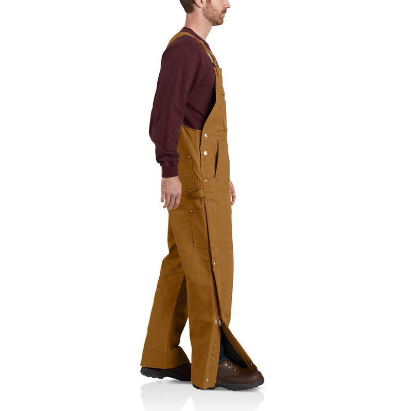 106672 - Carhartt Men's Loose Fit Firm Duck Insulated Bib Overall (Stocked In USA)