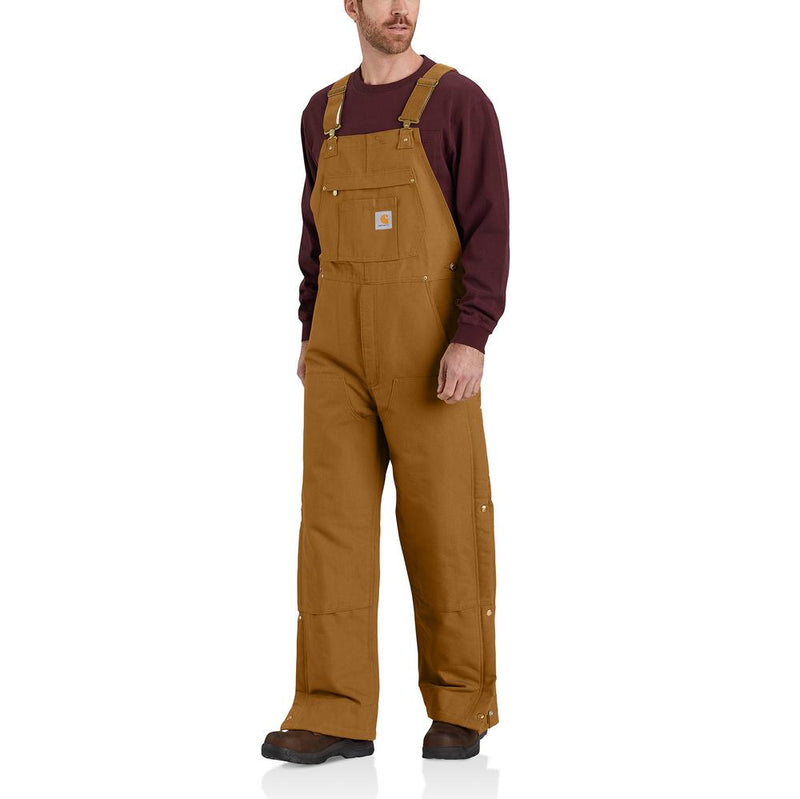 106672 - Carhartt Men's Loose Fit Firm Duck Insulated Bib Overall (Stocked In USA)