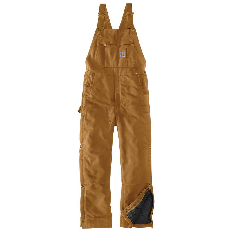 106672 - Carhartt Men's Loose Fit Firm Duck Insulated Bib Overall (Stocked In USA)