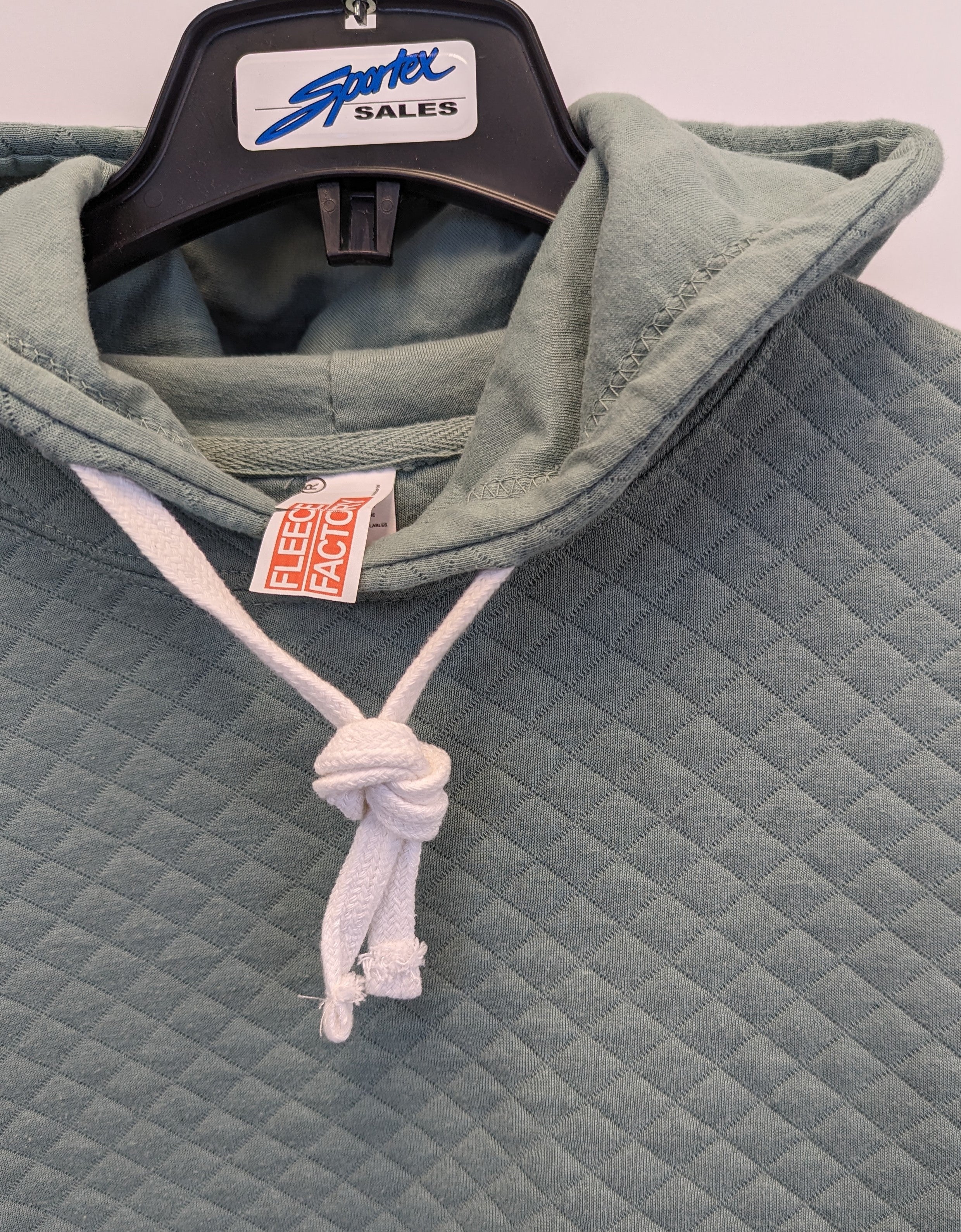 M900-QU - Fleece Factory Quilt Knit Hooded Sweatshirt (CLEARANCE)
