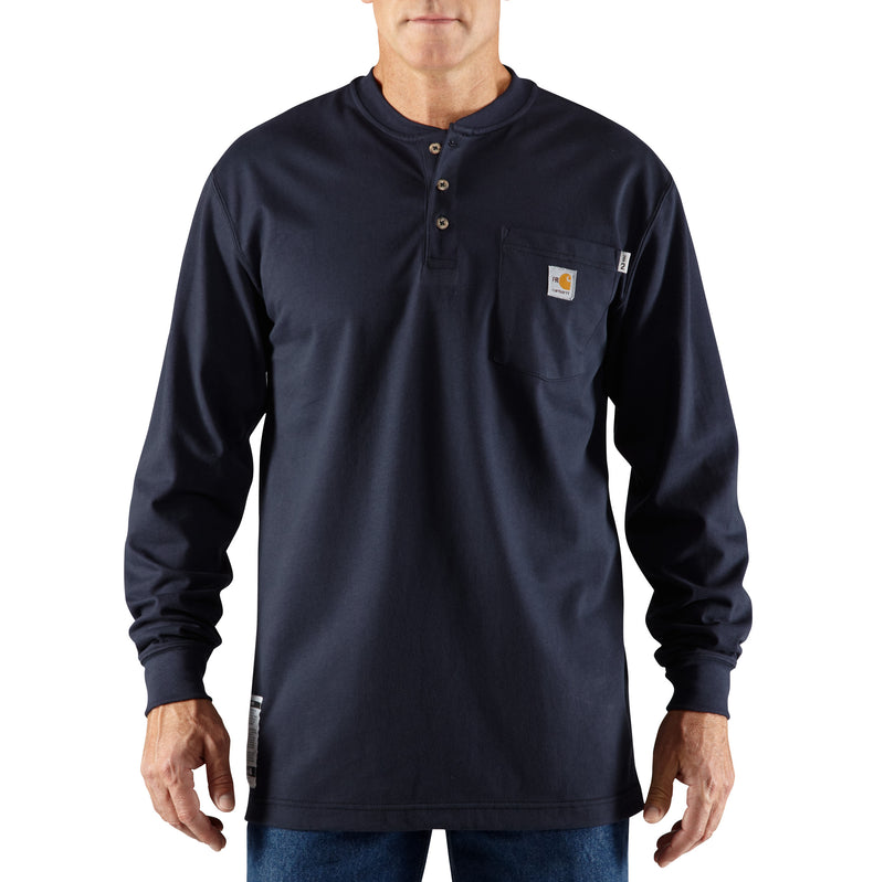 100237 - Carhartt FR Force Cotton Long-Sleeve Henley (Stocked in USA)