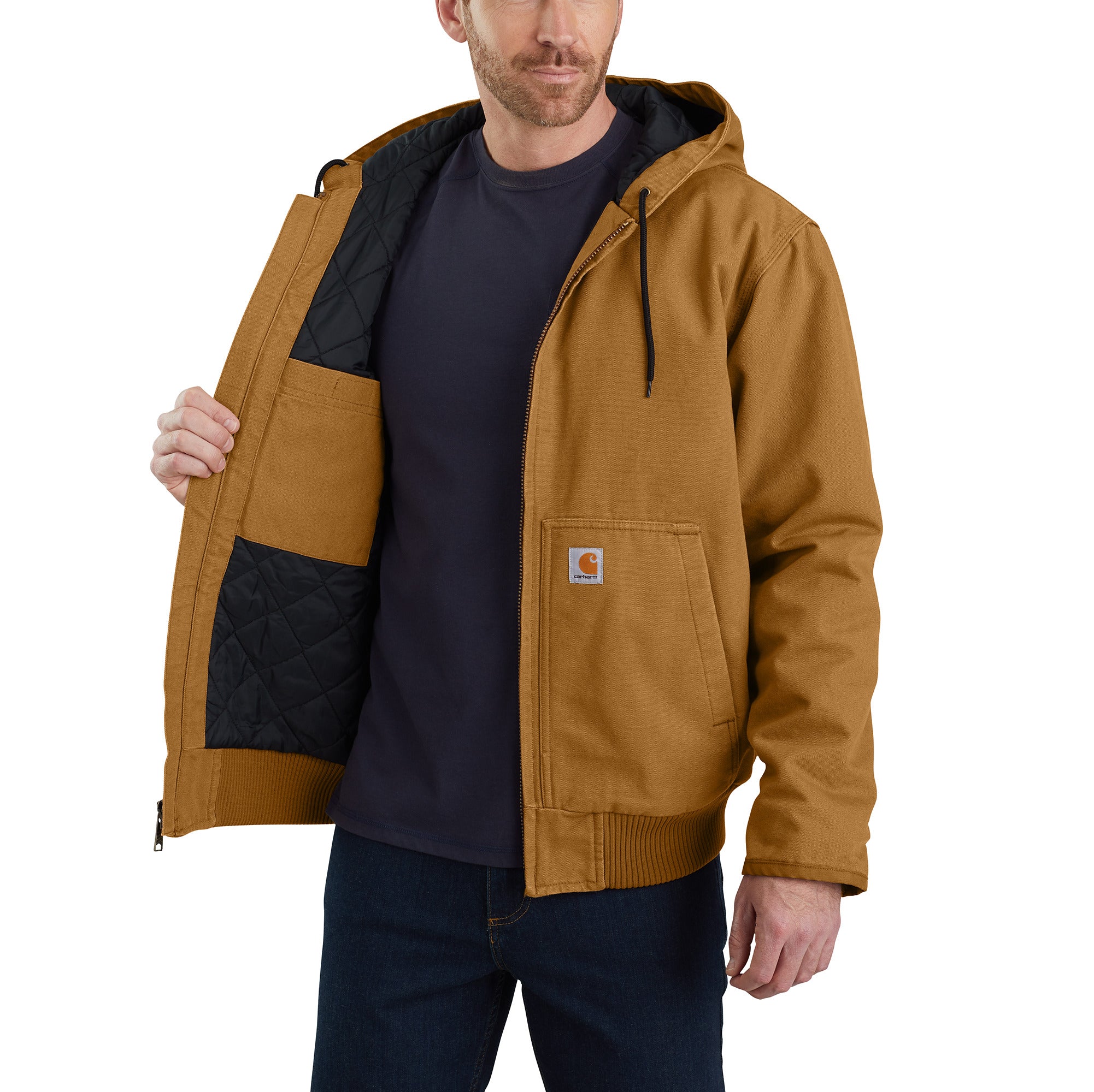 104050 - Carhartt Loose Fit Washed Duck Quilt Lined Active Jac (Stocked In Canada)*