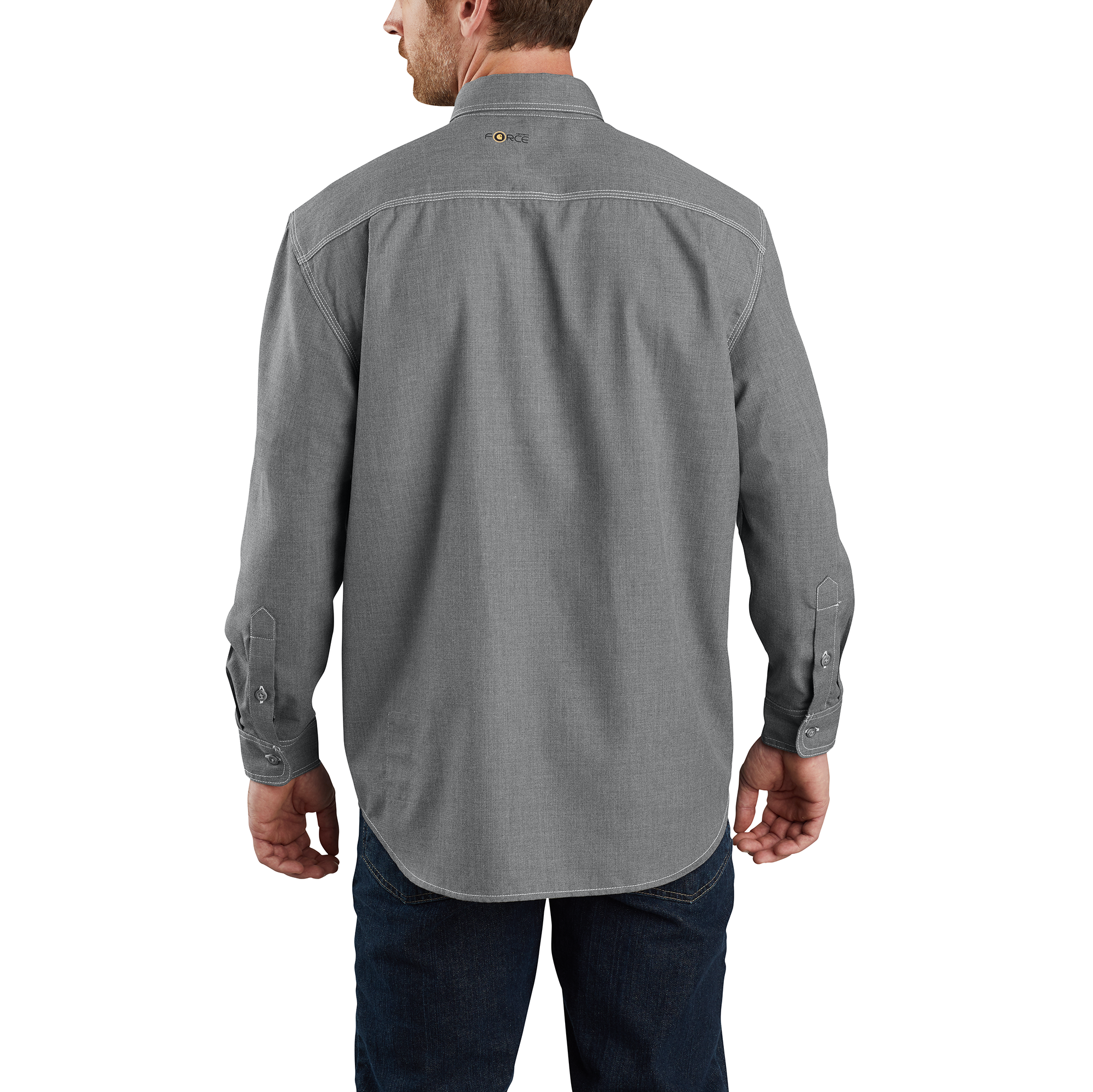 104138 - Carhartt FR Force Original Fit Lightweight Long Sleeve Button Shirt (Stocked In USA)