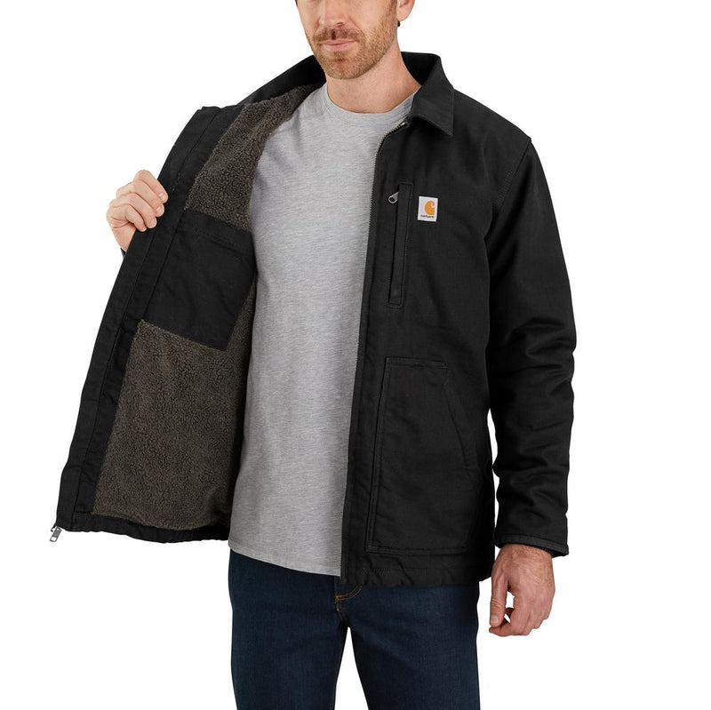 104293 - Carhartt Loose Fit Washed Duck Sherpa Lined Coat (Stocked in USA)