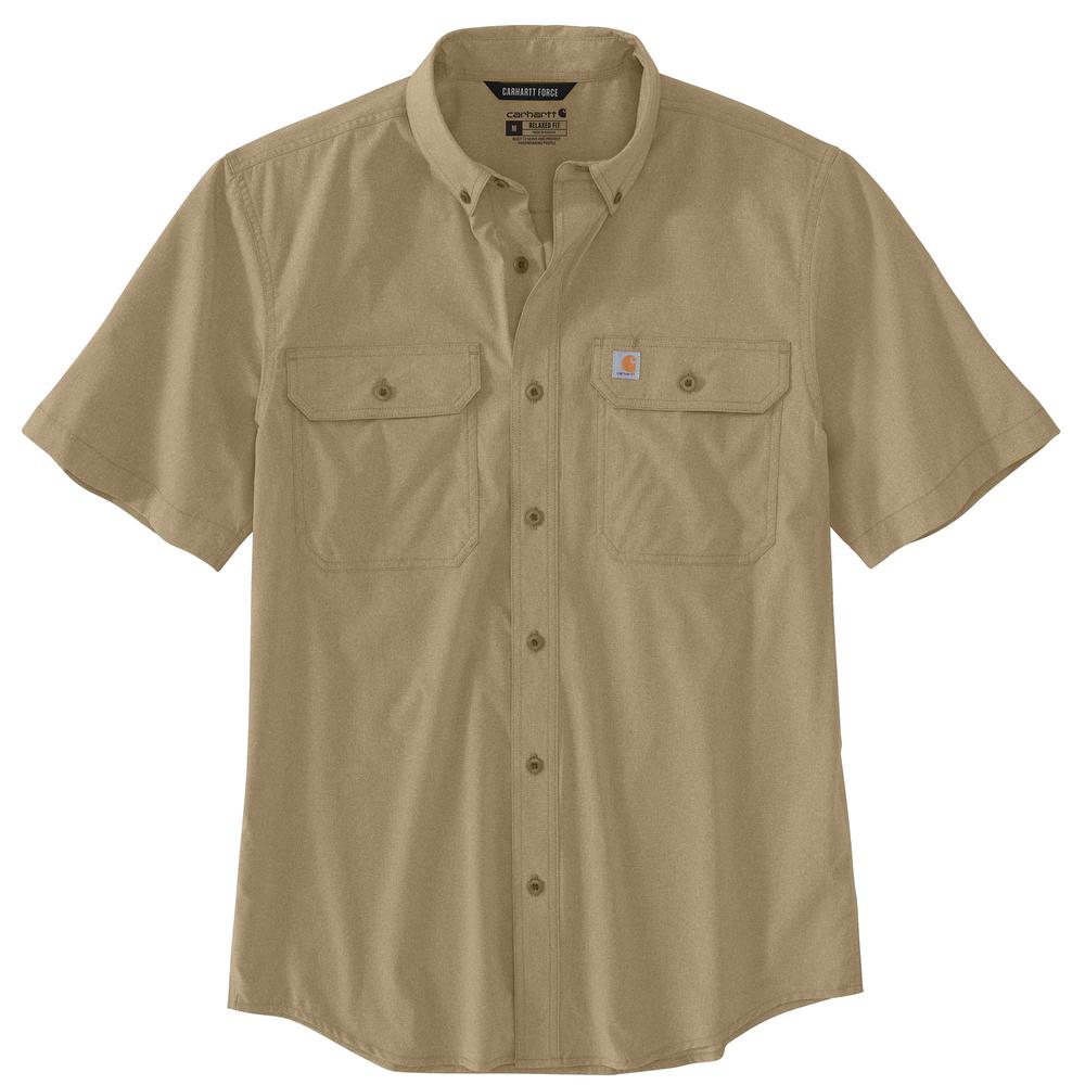 105292 - Carhartt Force Relaxed Fit Lightweight Short-Sleeve Button Down Shirt (Stocked In USA)*