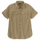 105537 - Carhartt Women's Force Relaxed Fit Lightweight Short-Sleeve Button Down Shirt (Stocked In USA)