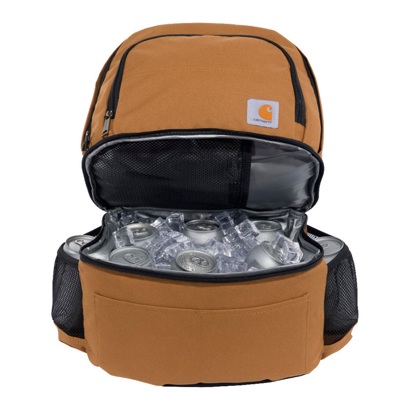 SPG0303 - Carhartt Insulated 24 Can Two Compartment Cooler Backpack (Stocked In USA)