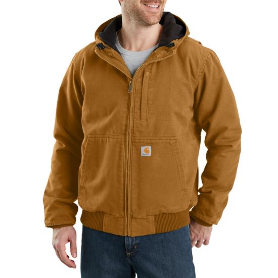 103371 FULL SWING® LOOSE FIT WASHED DUCK FLEECE-LINED ACTIVE JAC (CLEARANCE)